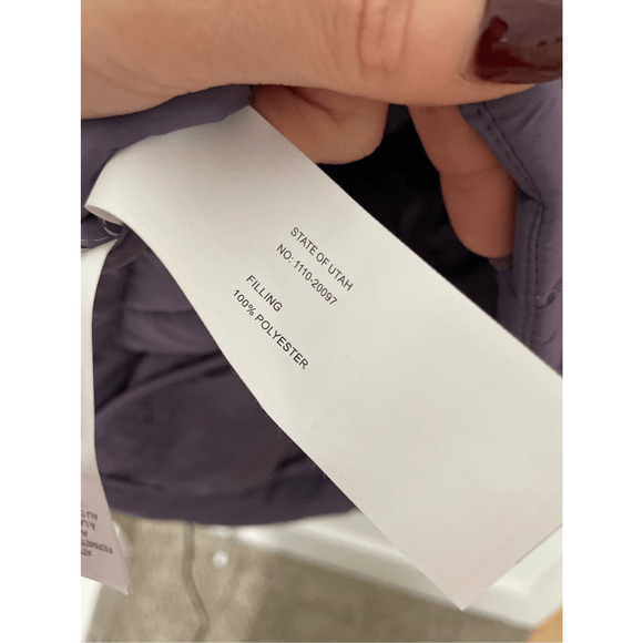 Free Country Women's Zip Up Diamond Quilted  Plum Berry Puffer Gorp Vest - Picture 5 of 6